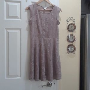 BAR III lace pale pink dress